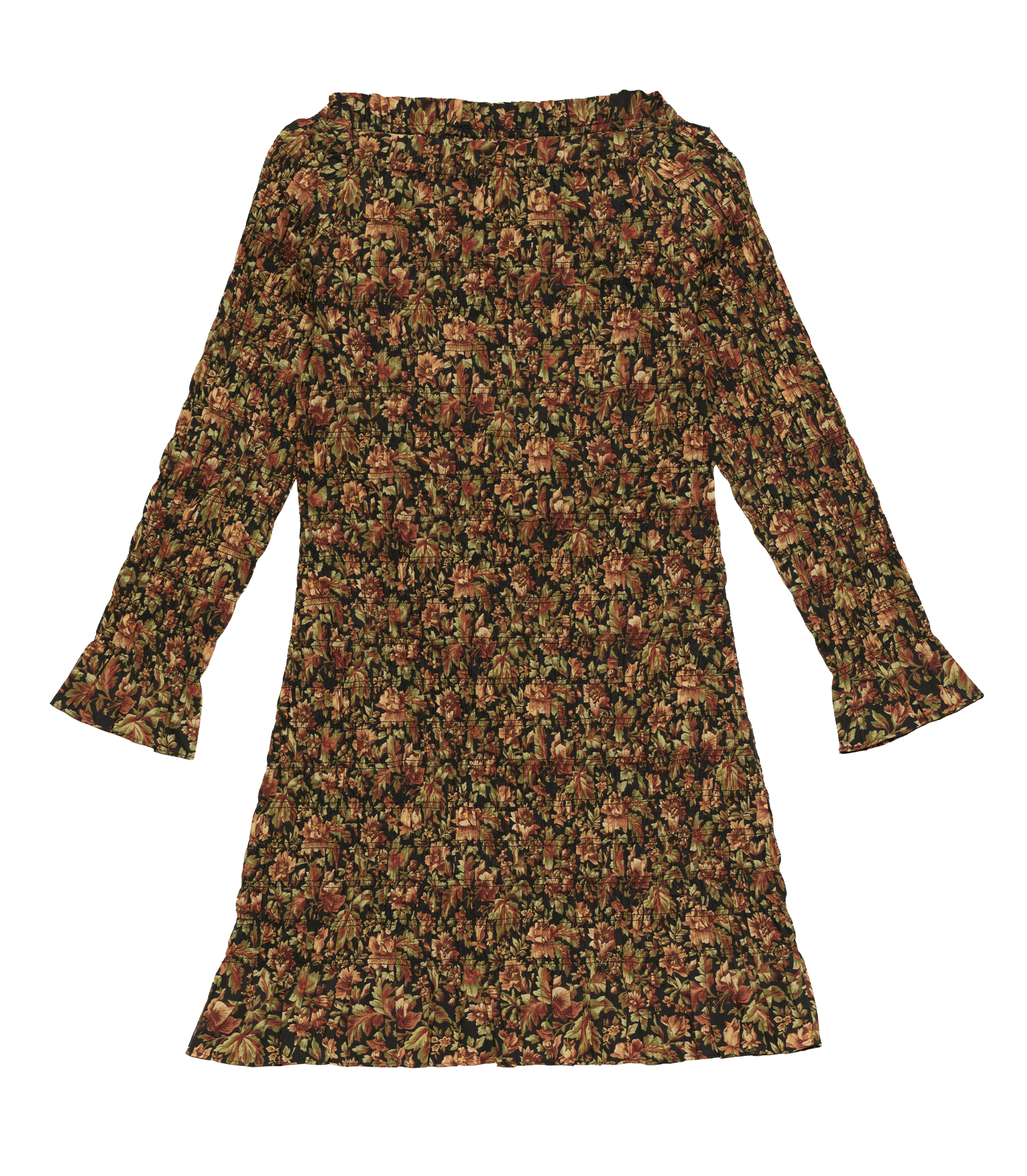 CECILLIA DRESS -- NOIR RÊVE DES JARDINS