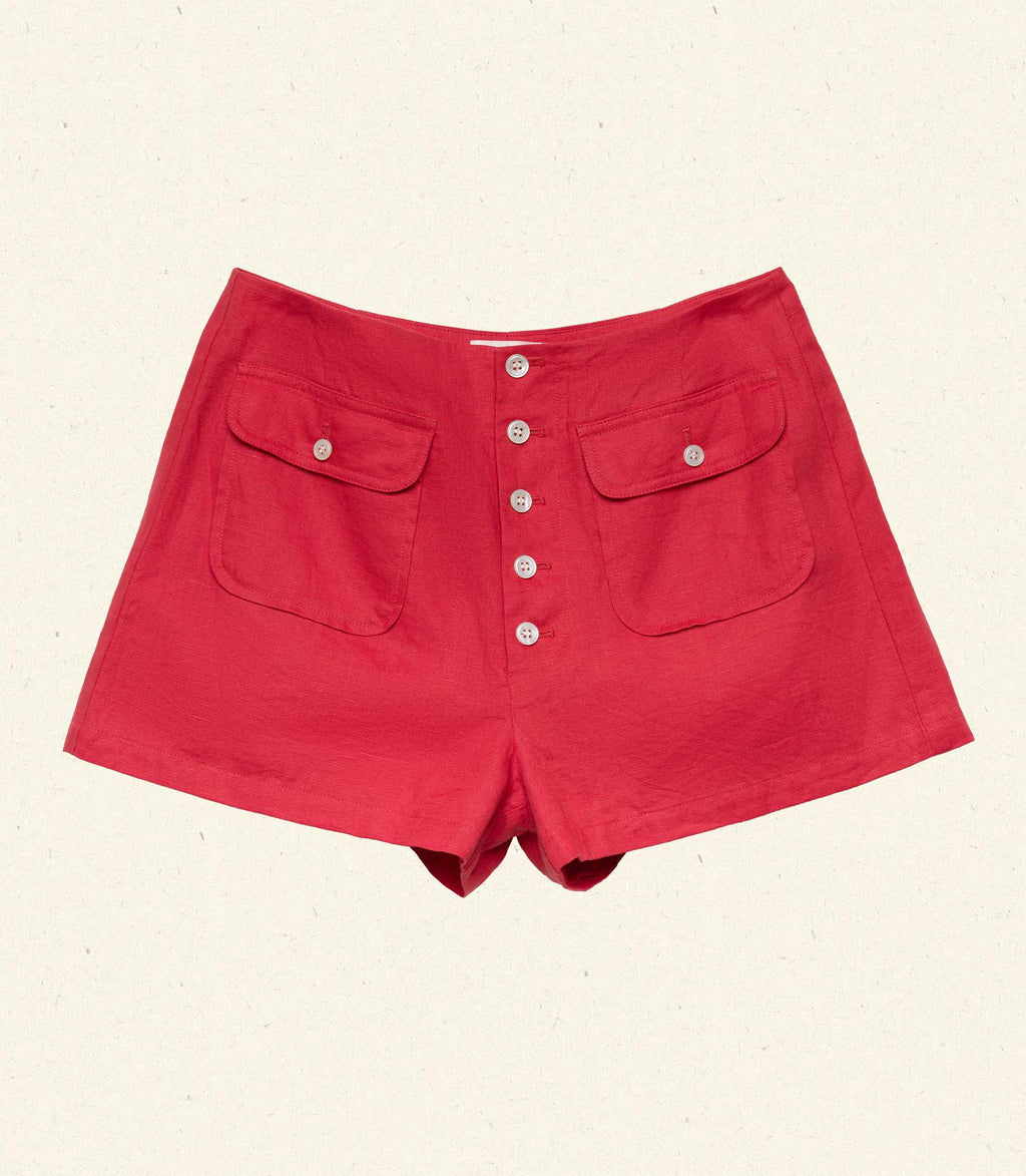 DARLING SHORT -- SCARLET
