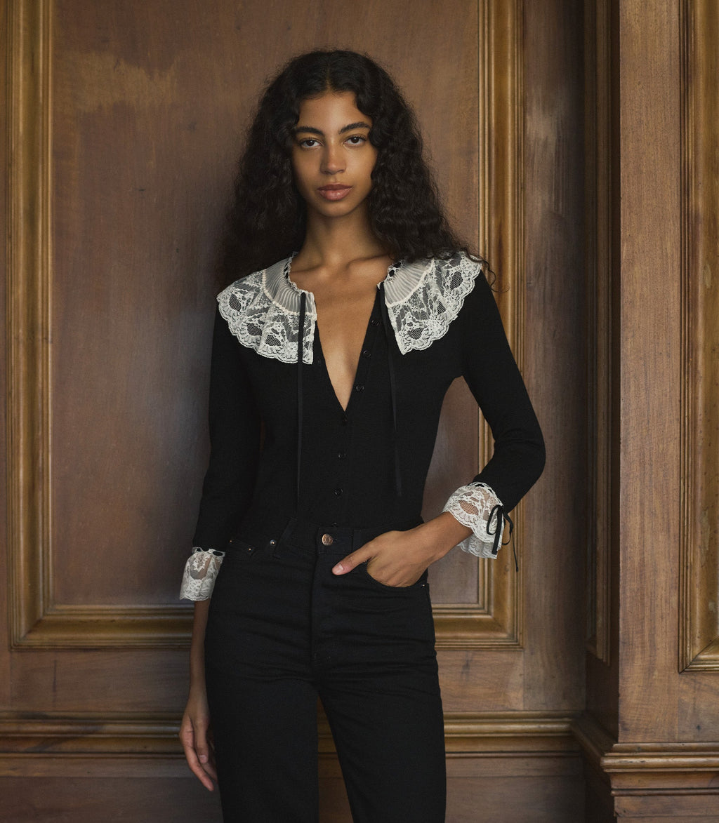 EMILIENNE CARDIGAN -- BLACK