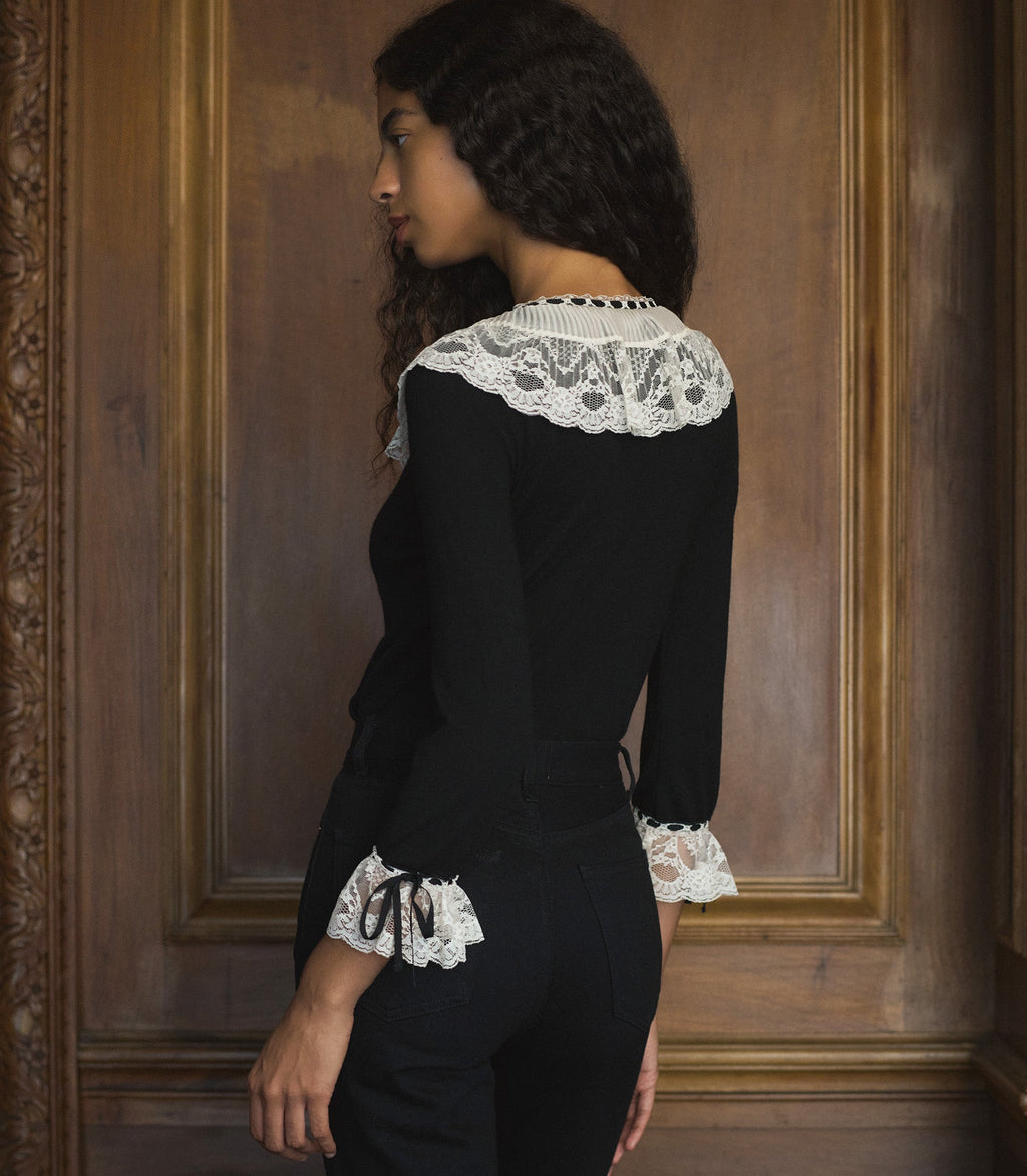 EMILIENNE CARDIGAN -- BLACK