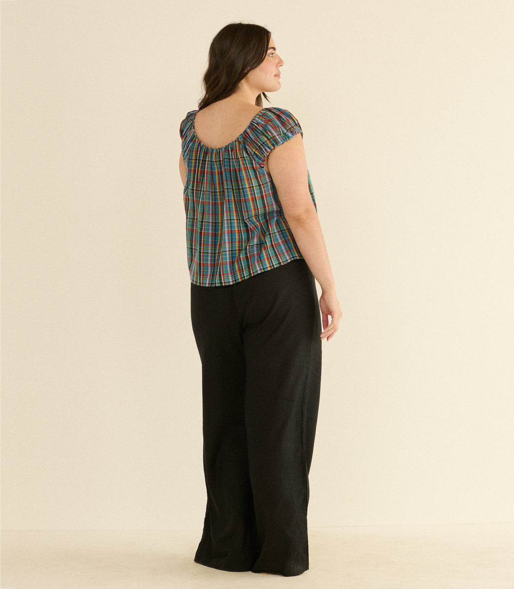 LAVON LINEN PANT -- BLACK