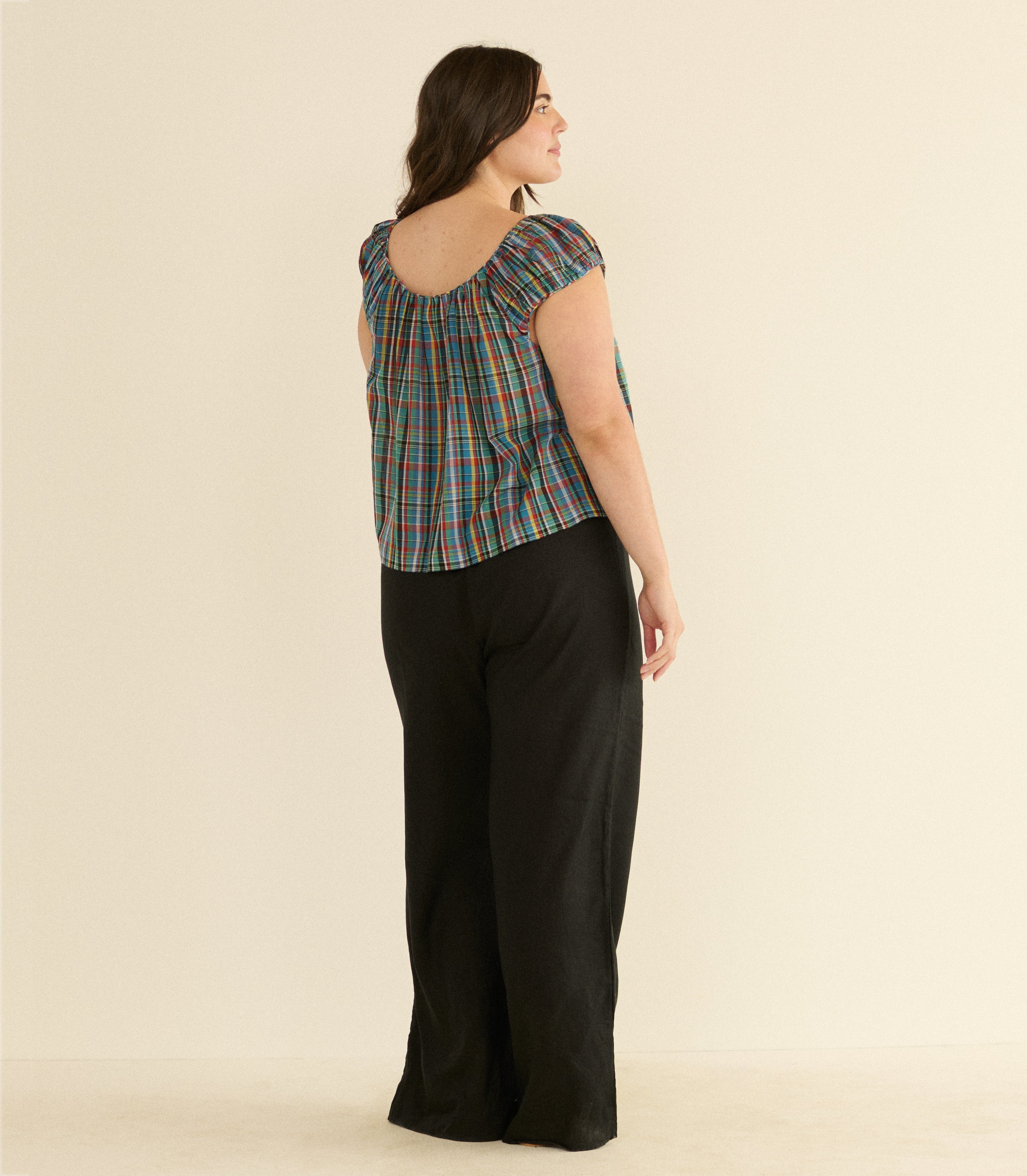 LAVON LINEN PANT -- BLACK