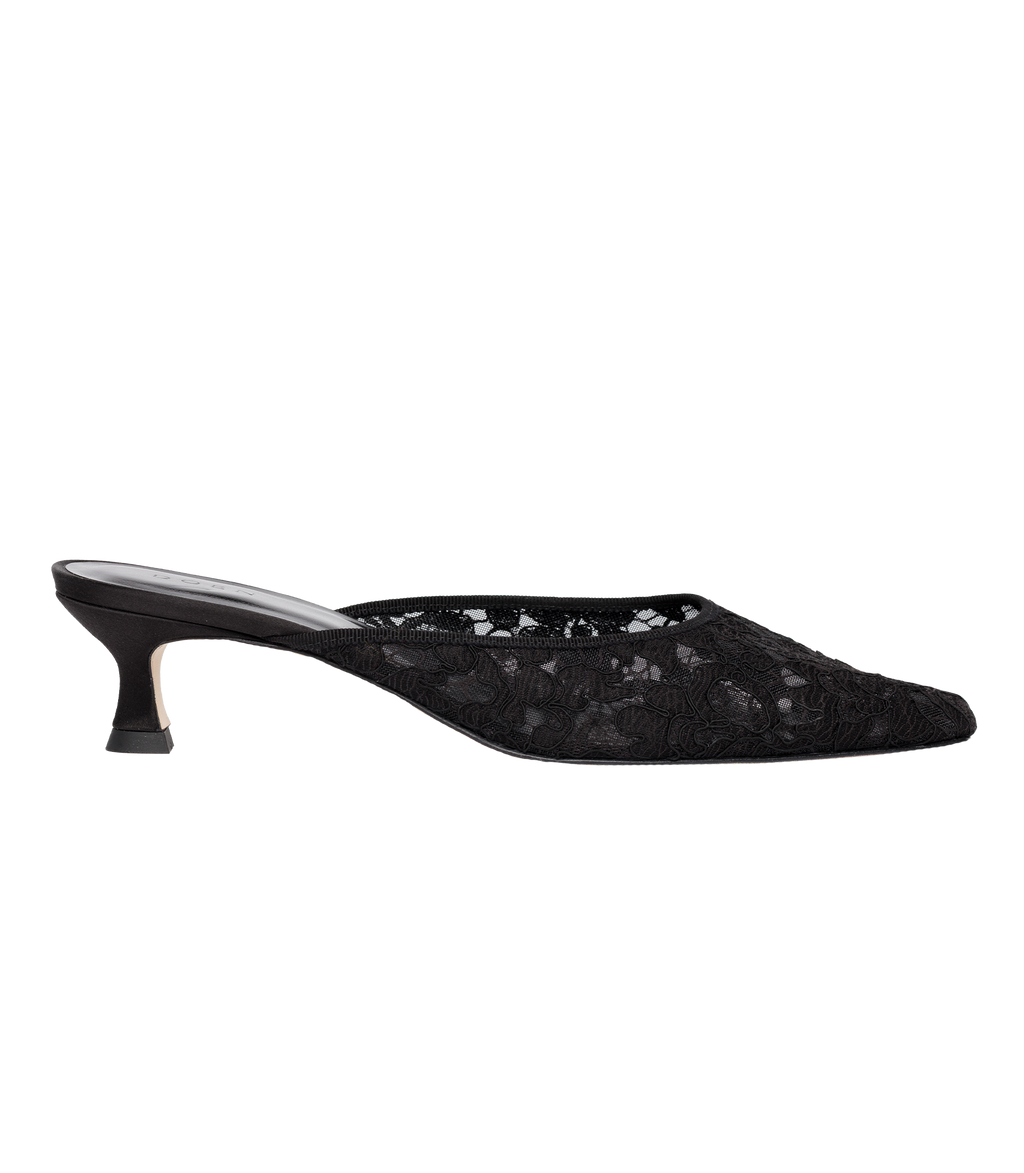LUMA HEEL -- BLACK LACE