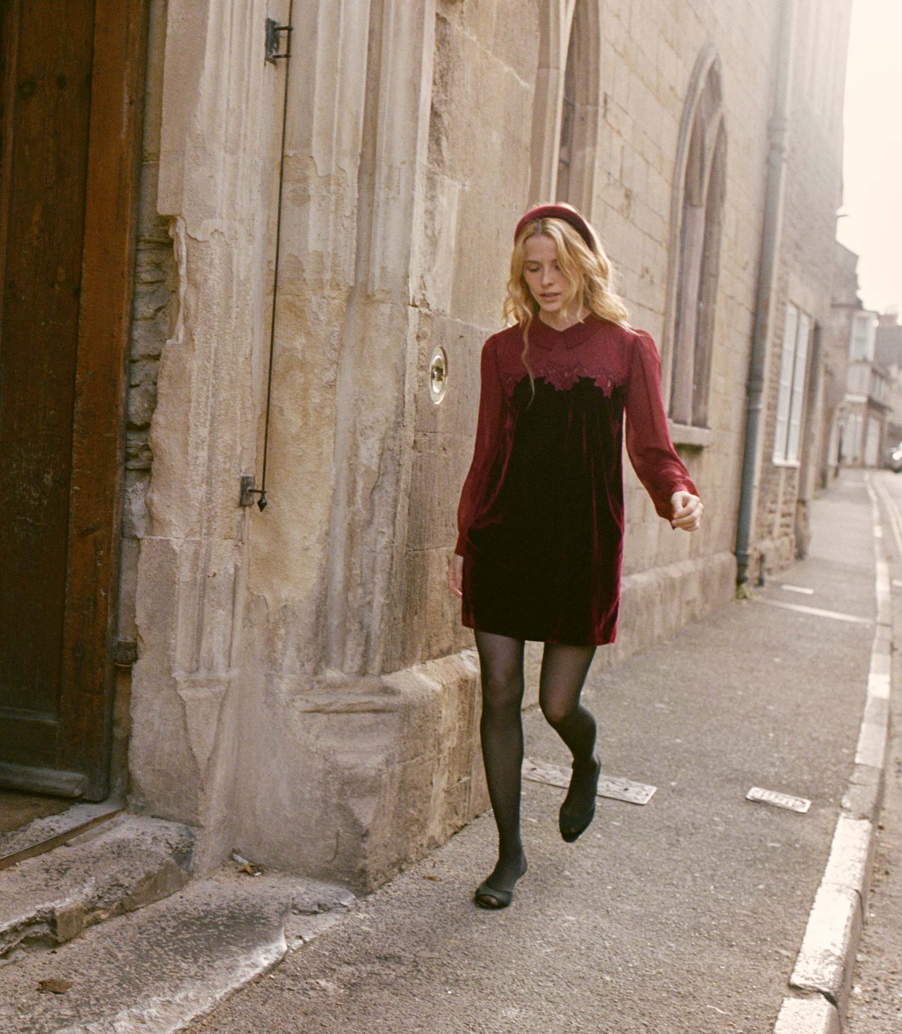 MADELYNNE DRESS -- VINO ROSSO