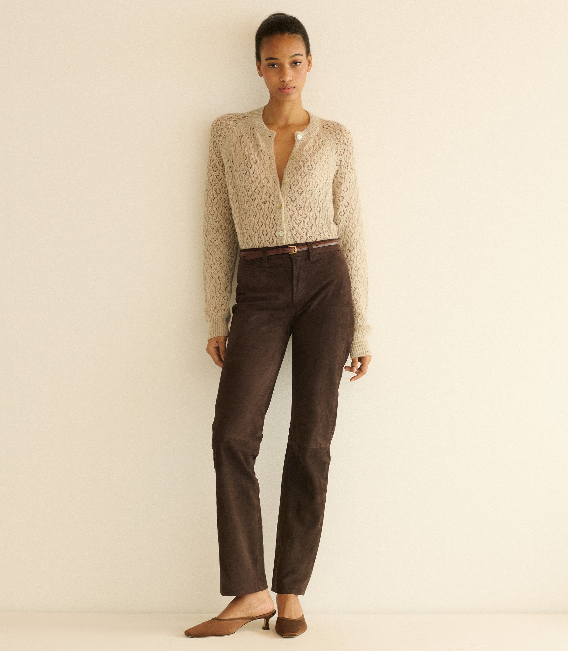 PETRA POINTELLE CARDIGAN -- FEATHERSTONE