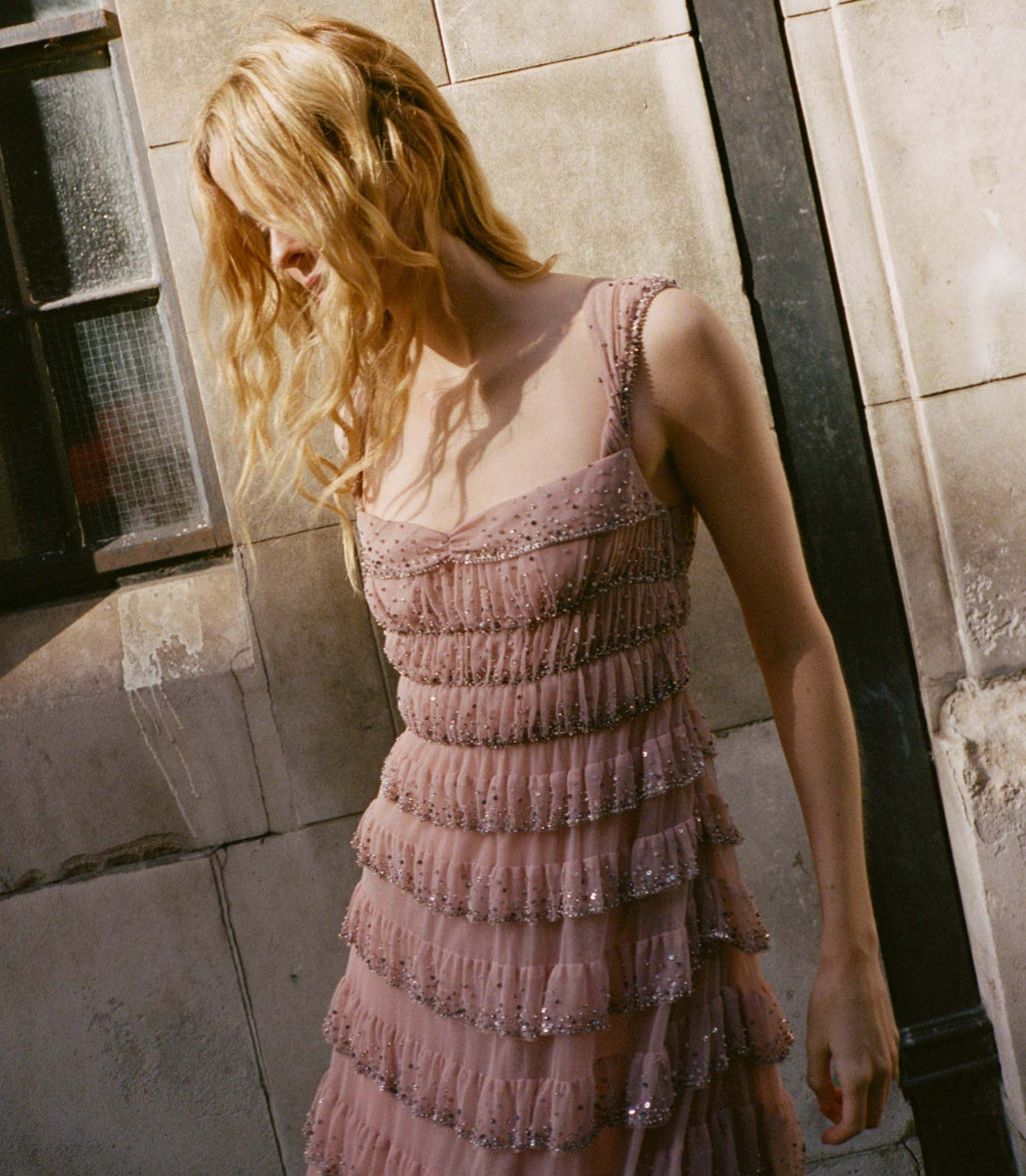 PIERRETTE DRESS -- PALE ROSE