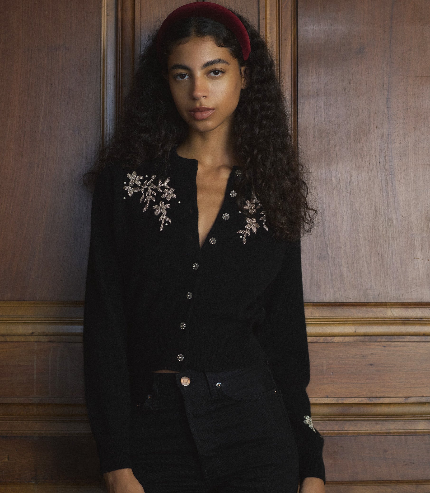 TRESOR CARDIGAN -- BLACK